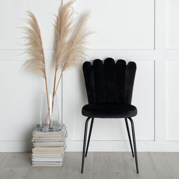 Venture Home Matstolar 2 st Limhamn sammet svart
