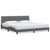 vidaXL Bed Frame without Mattress "Hanko" Dark Grey 200x200 cm Fabric