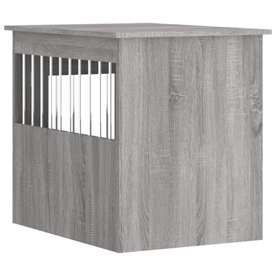 vidaXL Hundbur/sidobord grå sonoma 55x75x65 cm konstruerat trä