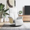 vidaXL Reclinerf&aring;t&ouml;lj med fotst&ouml;d vit konstl&auml;der
