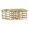 vidaXL Pergola med tak 4 delar 100x90x100 cm impregnerad furu