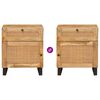 vidaXL Nattduksbord Naturf&auml;rg 50 x 33 x 60 cm Massivt mangotr&auml;