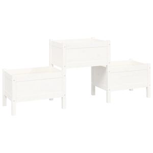 vidaXL Odlingsl&aring;da Vit 178,5x44x75 cm massiv furu
