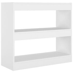 vidaXL Bokhylla/rumsavdelare vit 80x30x72 cm