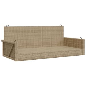 vidaXL Gungb&auml;nk beige 119x56x48 cm konstrotting