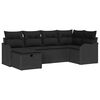 vidaXL Tr&auml;dg&aring;rdsoffset 6 st Poly rattan