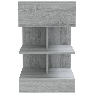 vidaXL Sängbord grå sonoma 40x35x65 cm konstruerat trä