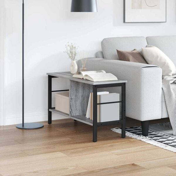 vidaXL Hyllsystem Gr&aring; Sonoma 82 x 32 x 47 cm Konstruerat tr&auml;