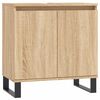 vidaXL Badrumssk&aring;p sonoma-ek 58x33x60 cm konstruerat tr&auml;