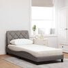 vidaXL Bed with Mattress Taupe 80x200 cm Fabric