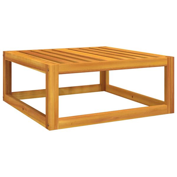 vidaXL Pall för trädgården med grön dyna massivt akaciaträ