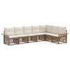 vidaXL Tr&auml;dg&aring;rdsoffset 7 pcs Beige konstrotting