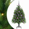 vidaXL Julgran med 150 LED-lampor med stativ Gr&ouml;n 120 cm PE