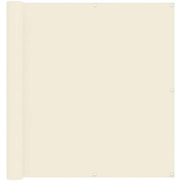 vidaXL Balkong Sk&auml;rm Kr&auml;m 110 x 600 cm Oxford Tyg