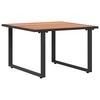 vidaXL Kaffeebord Svart och Brunt 55 x 55 x 35 cm Pulverlackerat st&aring;l