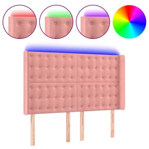 vidaXL S&auml;nggavel LED rosa 147x16x118/128 cm sammet