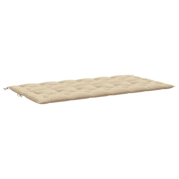 vidaXL Bänkdyna för trädgården beige 200x(50+50)x7 cm oxfordtyg