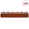 vidaXL Gr&auml;skanter 30 pcs Rostig 103 x 0,05 x 22 cm V&auml;derbest&auml;ndig st&aring;l