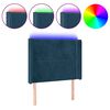 vidaXL S&auml;nggavel LED m&ouml;rkbl&aring; 103x16x118/128 cm sammet