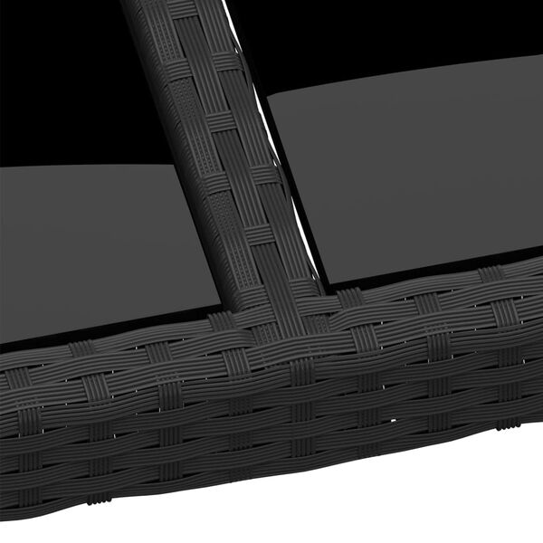 vidaXL Tr&auml;dg&aring;rdsbord 190x90x75 cm akaciatr&auml; och konstrotting svart