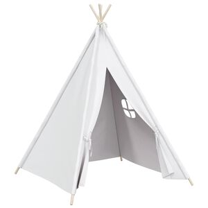 vidaXL Tipit&auml;lt f&ouml;r barn med v&auml;ska peachskin vit 120x120x150 cm