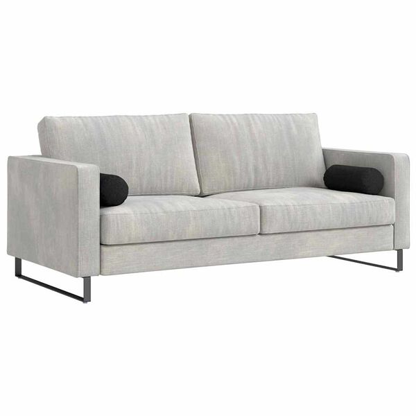 vidaXL Bolsterkuddar 2 pcs Svart Ø 15 x 40 cm tyg