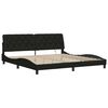 vidaXL Bed Frame with LED without Mattress Black 200x200 cm Fabric