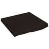 vidaXL B&auml;nkskiva badrum m&ouml;rkbrun 60x60x(2-6) cm behandlat massivt tr&auml;