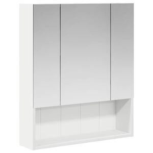 vidaXL Badrumsspegelsk&aring;p Vit 60 x 14.5 x 70 cm Konstruerat tr&auml;