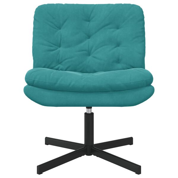 vidaXL Sv&auml;ngbar Avkopplingsstol Turkos 63 x 75 x 76 cm Sammet