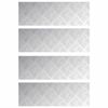 vidaXL Trappsteg 4 st 75 x 25 cm Silver Aluminium Rektangul&auml;r
