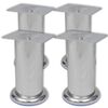 vidaXL Runda soffben krom 4 st 120 mm
