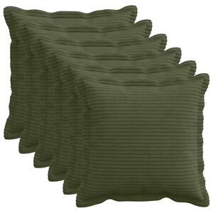 vidaXL Kudd&ouml;verdrag 6 st HOUTEN Gr&ouml;n 30 x 30 cm manchester
