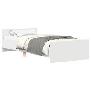 vidaXL S&auml;ngram med huvudgavel Vit 80 x 200 cm Konstruerat tr&auml;