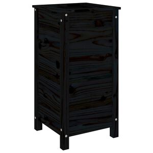 vidaXL Odlingsl&aring;da 40x40x78 cm svart massiv furu