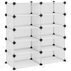 vidaXL Skohylla transparent 84x32x88,5 cm PP