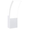 vidaXL Utomhusv&auml;gglampa LED vit gjuten aluminium