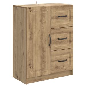 vidaXL Sideboard med l&aring;da Artisan-ek 66 x 34,5 x 87 cm Konstruerat tr&auml;