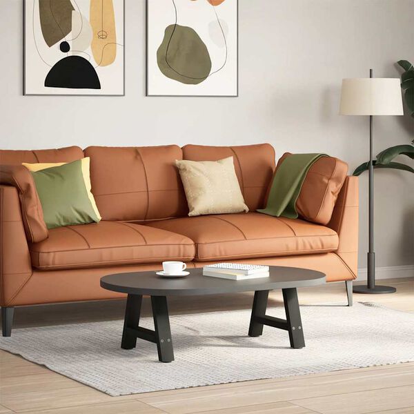 vidaXL Soffbordsben A-formade 2 st svarta 30x(30-31) cm stål