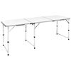 Hopf&auml;llbart campingbord med justerbar h&ouml;jd Aluminium 180 x 60 cm