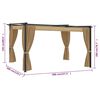 vidaXL Paviljong 4x3 m taupe
