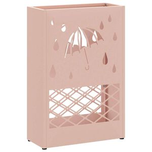 vidaXL Regn Paraplyst&auml;ll Rosa 28 x 12 x 41 cm St&aring;l