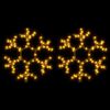 vidaXL Sn&ouml;flinga ljusslinga med LED 2 st varmvit 38x37 cm