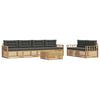 vidaXL Utomhussoffset 7 st 6-sits Vit och antracit Polyester