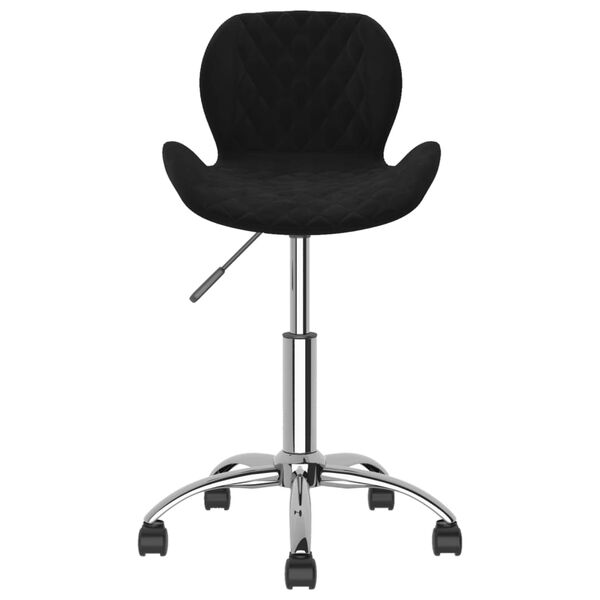 vidaXL Snurrbara matstolar 4 st svart sammet