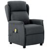 vidaXL Massagef&aring;t&ouml;lj med kudde M&ouml;rkgr&aring; 93.5 x 67.5 x 101.5 cm tyg