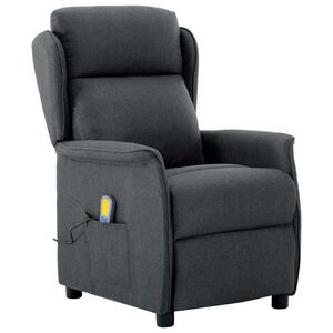 vidaXL Massagef&aring;t&ouml;lj M&ouml;rkgr&aring; 93.5 x 67.5 x 101.5 cm tyg