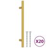 vidaXL Sk&aring;phandtag 20 st guld 160 mm rostfritt st&aring;l