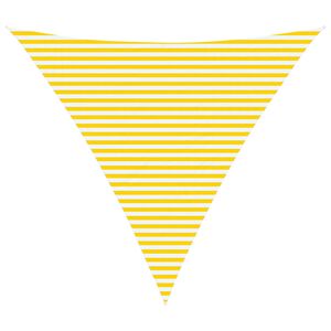 vidaXL Solskugge segel Gul och Vit 5 x 5 x 5 m 100% polyester oxford