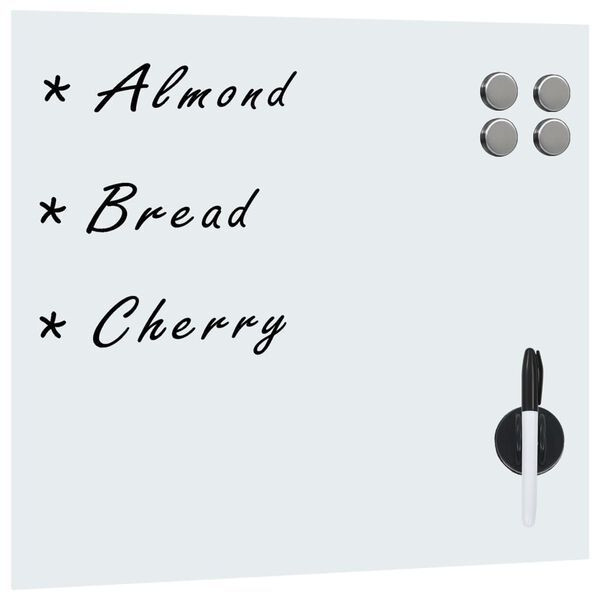 vidaXL Magnetisk glastavla väggmonterad 60x60 cm